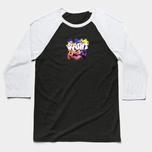 Groovy Text Saint Baseball T-Shirt